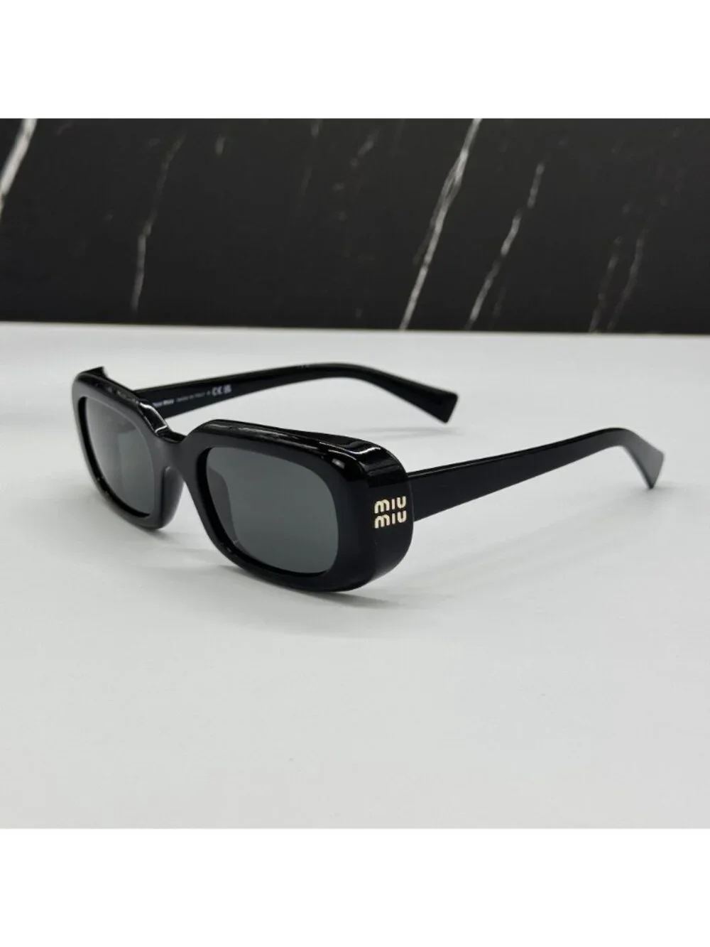New Miu Miu SMU B13S 16K08Z Black Square Women Sunglasses MUB13S